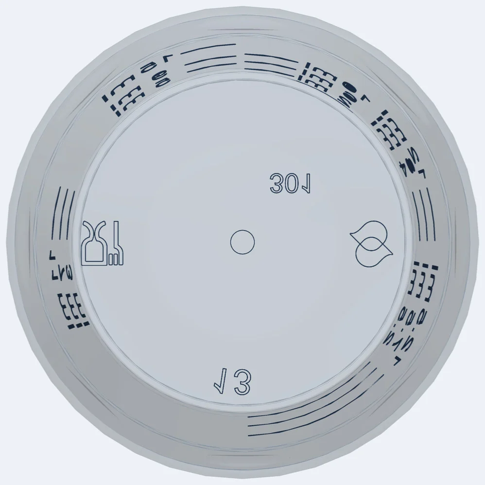 Measuring cup, top view